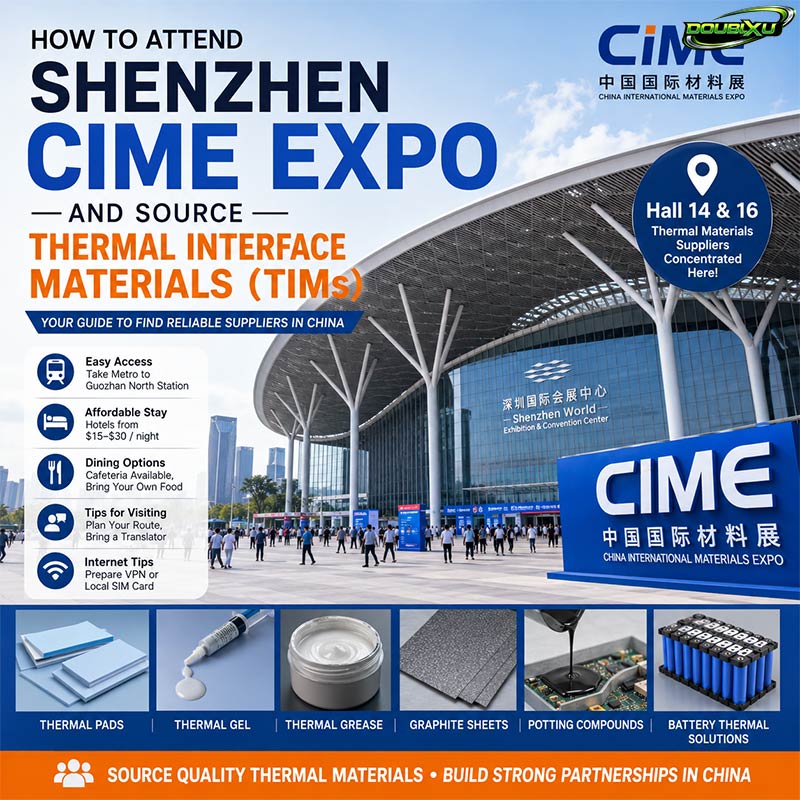 How to Attend Shenzhen CIME Expo and Source Thermal Interface Materials (TIMs) in China