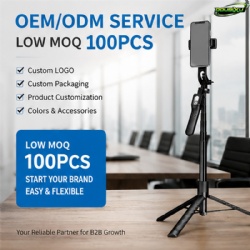 39 inch Cell Phone Selfie Stick Tripod,Smartphone Tripod Stand,Extendable Phone Tripod With Wireless Remote