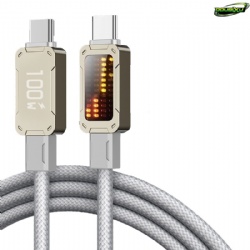 100W Smart LED Fast Charging Cable – PD USB-C Cable with 480Mbps Data Transfer