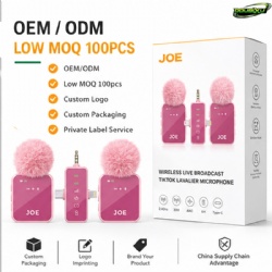 Wireless Live Broadcast TikTok Lavalier Microphone | OEM Low MOQ Pink Wireless Microphone Manufacture